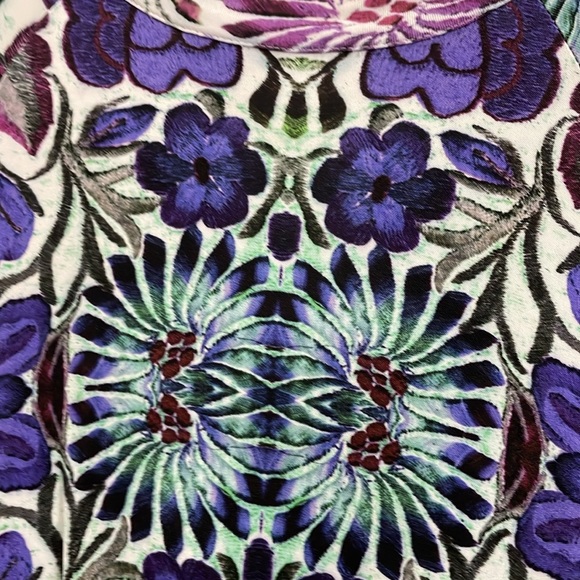 Free People A Line dress . Purple floral keyhole back . EUC - Picture 2 of 7